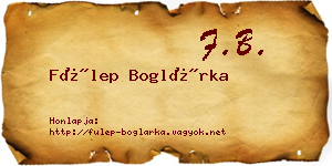 Fülep Boglárka névjegykártya